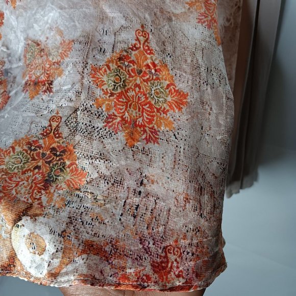 Guido Lombardi Top XXL Drop Sleeve Neutrals Drop Sleeve Relaxed Silk Blend Blous - Picture 8 of 8